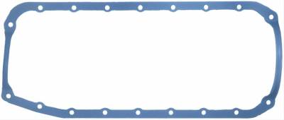 Fel-Pro 1-Piece Rubber Steel-Core Oil Pan Gasket SBC LH dipstick 2-Piece Rear Main Thick Front Seal (Trimmed for Stroker)