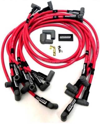 Moroso 73684 Red Ultra 40 High Performance Spark Plug Wires Chevy HEI 350 90*