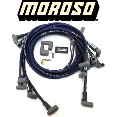 Moroso 73666 Ultra 40 8.65mm Spark Plug Wires SBC Chevy HEI Style w/ 90* Boots