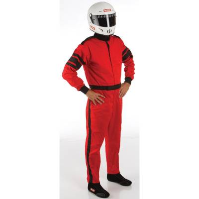 Large Red Single Layer 1 Piece Race Driving Fire Safety Suit SFI 3.2A/1 Rated