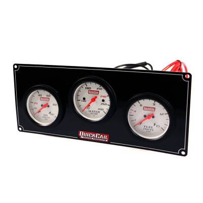 Quick Car - QuickCar 61-7012 Extreme White Face Gauge Panel Fuel / Oil Pressure Water Temp - Image 3