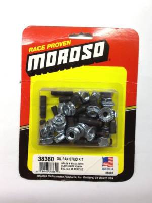 Moroso 38360 Oil Pan Stud Fastener Kit BBC Big Block Chevy 454 & Pontiac V8 455