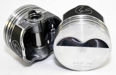 Speed Pro - Speed Pro Small Block Chevy 350 Flat Top Pistons STD Bore 5.7" Hypereutectic SBC - Image 2