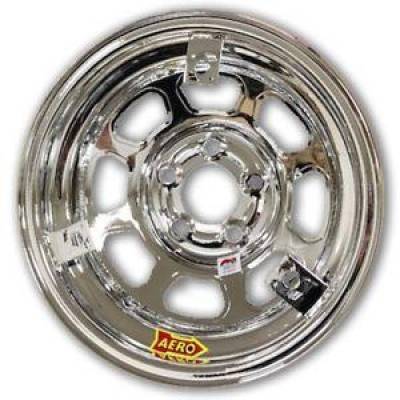 Aero Race Wheels 52-285020T3 Chrome 15X8 2 inch Offset 5 x 5 w/3 Tabs for Mud cover