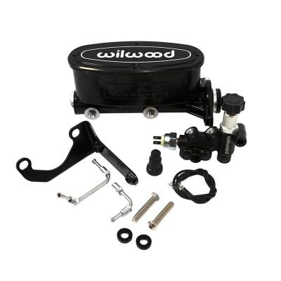 Brakes - Master Cylinders and Boosters - Wilwood - Wilwood 261-13270-BK Black Tandem Master Cylinder 1-1/8" Bore W/ Bracket & Valve
