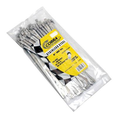 Cobra Cable Ties - Cobra Cable Ties 47702 8" Stainless Steel Wire Zip Ties Low Profile 100 Count
