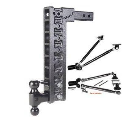 GEN-Y Hitch GH-528 2" Receiver Class V 17.5" Drop with Stabilizer Kit 16K Hitch