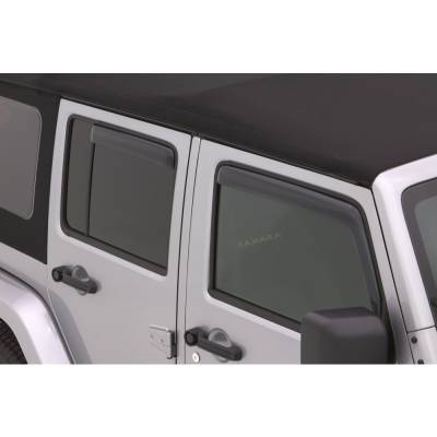 Lund 184249 Ventvisor Elite Window Shades 4-Piece 07-17 Jeep Wrangler Unlimited