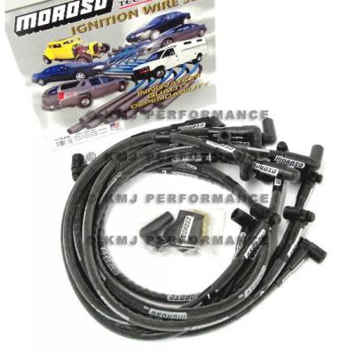 Ignition and Electrical - Spark Plug Wires  - Moroso - Moroso 9762M Mag-Tune SBC Chevy 350 Spark Plug Wires HEI 90 Over Valve Covers