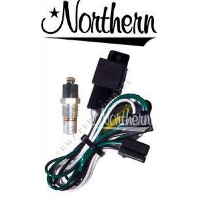 Northern Z40078 Single Fan Screw-In Thermal Fan Switch + Relay & Harness 1 Speed