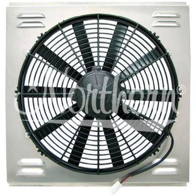 Heating and Cooling - Electric Fan Shrouds  - Northern Radiator - Northern Z41035 Electric Fan & Shroud Combo Fits 19" X 24" Race Pro Radiators