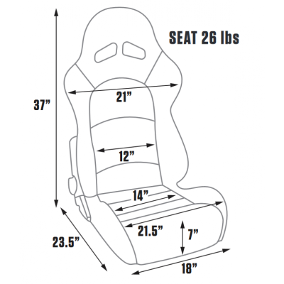 ProCar By Scat - Procar 1615 Series Sportsman Pro Seat Black Driver/Passenger Seat - Image 2