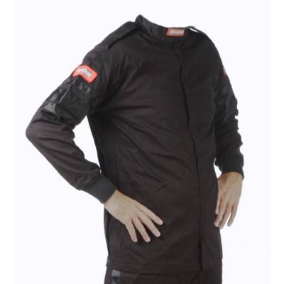 RaceQuip 111004 Medium Tall Black Single Layer Race Driving Fire Suit Jacket SFI