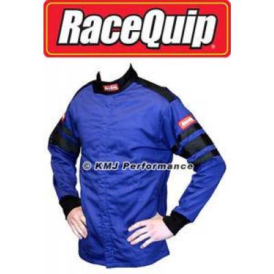 RaceQuip 111027 2X-Large Blue Single Layer Race Driving Fire Suit Jacket SFI 3.2