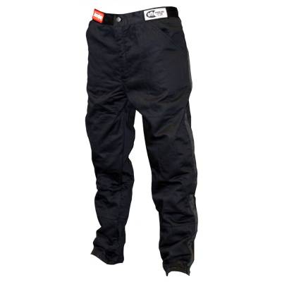 RaceQuip 112004 Medium-Tall Black 2pc Single Layer Race Driving Fire Suit Pants