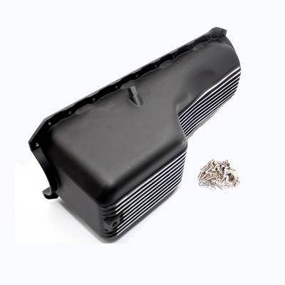 Assault Racing Products - 1965-1990 BBC Finned Black Coated Aluminum Oil Pan Big Block Chevy 396 427 454 - Image 2