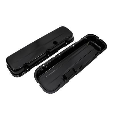 1965-1995 BBC Black 396 427 454 Short 2-5/8" Steel Valve Cover Chevy Big Block