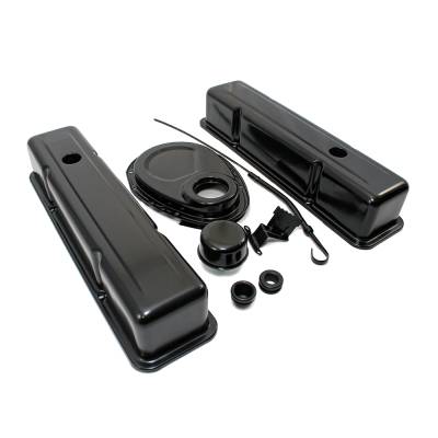 Assault Racing Products - 1958-1986 SBC Chevy Black Dress Up Kit w/ Tall Valve Covers 283 305 327 350 400 - Image 3