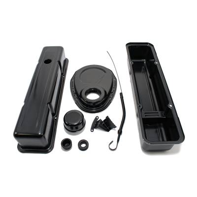 Assault Racing Products - 1958-1986 SBC Chevy Black Dress Up Kit w/ Tall Valve Covers 283 305 327 350 400 - Image 4