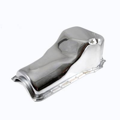 Assault Racing Products - 1970-1982 Ford 351C M 400 Front Sump Chrome Oil Pan - Stock Capacity Cleveland