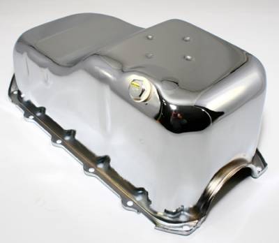 1982-1989 Chevy Camaro S10 2wd Truck 2.8L V6 Chrome Oil Pan 1-Piece Rear Main