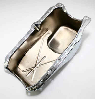 Assault Racing Products - 1986-1995 Chevy S10 Truck Blazer 4.3L V6 Stock Chrome Oil Pan 1-Piece Rear Main - Image 2