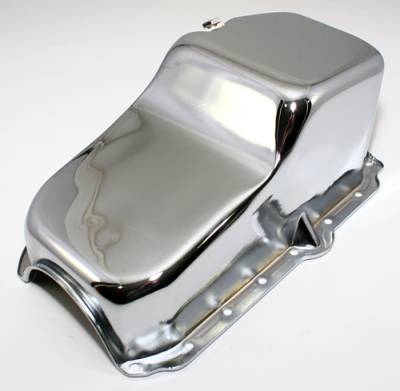 Assault Racing Products - 1986-1995 Chevy S10 Truck Blazer 4.3L V6 Stock Chrome Oil Pan 1-Piece Rear Main - Image 3