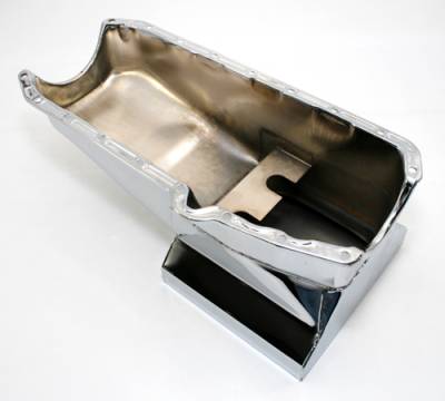 Assault Racing Products - 58-79 SBC Chevy Chrome Drag Race Style Oil Pan 7qt - 283 327 350 400 Small Block - Image 3