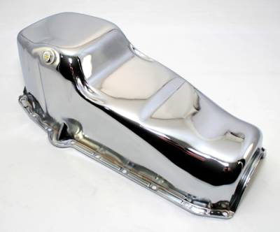Oil Pans - Street Oil Pans - Assault Racing Products - 58-79 SBC Chrome Stock Capacity Oil Pan 283 305 327 350 400 Small Block Chevy