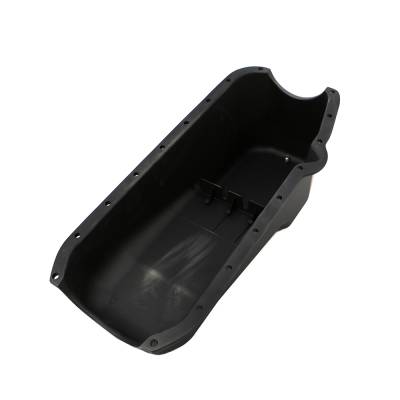 Assault Racing Products - 58-79 SBC Finned Black Aluminum Oil Pan Polished Fins Small Block Chevy 327 350 - Image 3