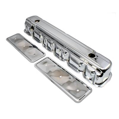 Engine Components - Valve Covers - Assault Racing Products - 62-74 Chevy Straight 6 Cylinder Chrome Valve Cover w/ Side Plate 194 230 250 292