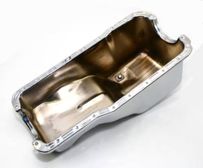 Assault Racing Products - 63-96 SBF Ford 302 Front Sump Chrome Steel Oil Pan - Small Block 260 289 5.0 - Image 2