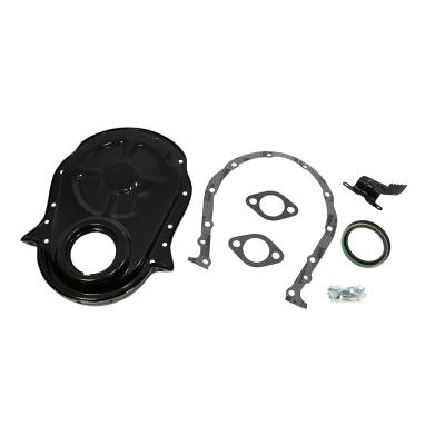 66-90 Big Block Chevy 454 Black Timing Chain Cover Kit - 396 402 427 BBC