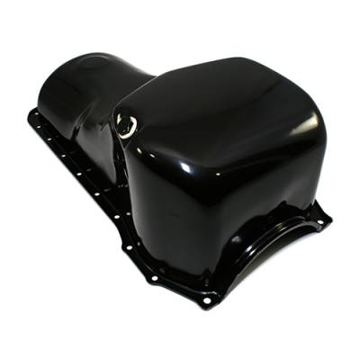 Oil Pans - Street Oil Pans - Assault Racing Products - 70-82 Ford 351C M 400 Front Sump Black Oil Pan - Stock Capacity Cleveland