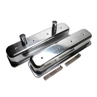 87-97 SBC Chevy Center Bolt Aluminum Circle Track Valve Covers - 5.0 5.7 305 350