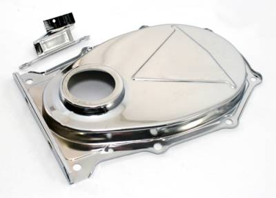 Assault Racing Products - BB Big Block Mopar 383 400 413 426 440 Chrome Timing Chain Cover W/ Timing Tab - Image 2