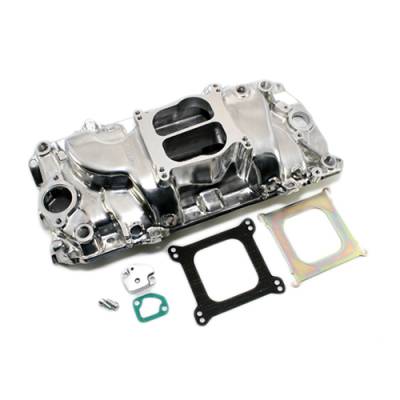 Engine Components - Intakes - Assault Racing Products - BBC Big Block Chevy 396 Oval Port Polished Aluminum Intake Manifold Power Plus