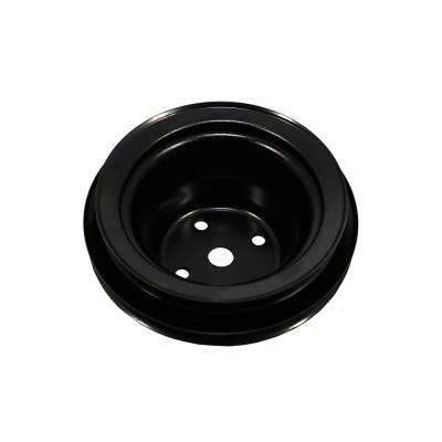 BBC Chevy 2 Groove Black Long Water Pump Pulley - LWP 396 427 454 Big Block