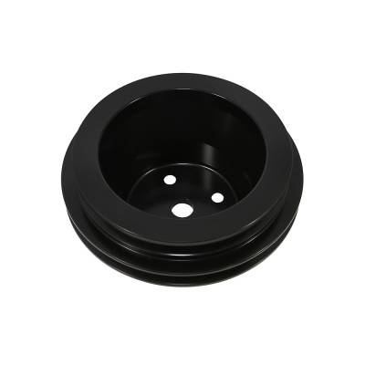 Assault Racing Products - BBC Chevy 2 Groove V-Belt Pulley Black Aluminum Water Pump Pulley Long 396 454 - Image 2