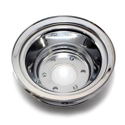 Assault Racing Products - BBC Chevy 3 Groove Chrome Crankshaft Pulley For Long Water Pump - 396 427 454 - Image 3