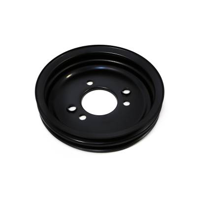Assault Racing Products - BBC Chevy Black Crank Pulley Double 2 Groove For Short Water Pump 396 427 454 - Image 3