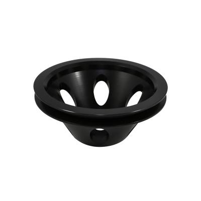 Assault Racing Products - BBC Chevy Single Groove V-Belt Black Aluminum Water Pump Pulley Short 396 454 - Image 3