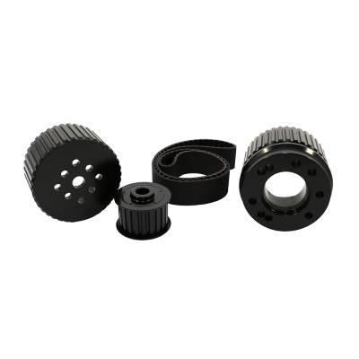 Assault Racing Products - BBF Big Block Ford Billet Black Aluminum Gilmer Belt Drive Pulley Kit 429 460 - Image 1