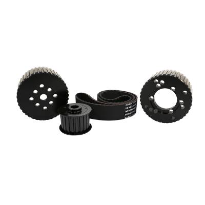 Assault Racing Products - BBM Big Block Mopar Black Billet Aluminum Gilmer Belt Drive Pulley Kit 383 440 - Image 1