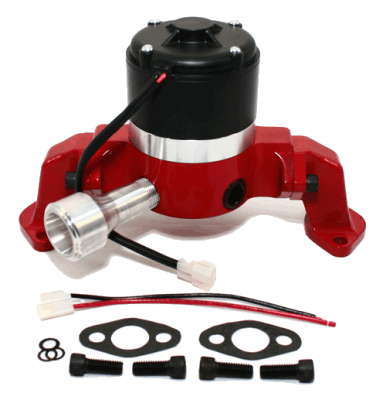 Big Block Chevy 454 Electric High Volume Water Pump Powdercoated Red