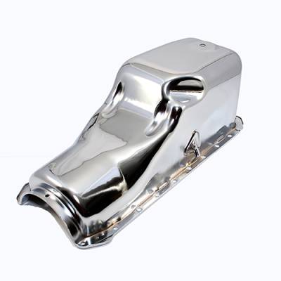 Oil Pans, Pick ups, and Dipsticks - Oil Pan  - Assault Racing Products - Big Block Chevy 454 Truck Oil Pan - Chrome 6 Qt. 402 427 BBC Pickup 2WD 4WD 4x4