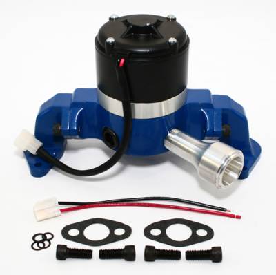 Big Block Ford 429 460 Electric High Volume HV Water Pump Billet Aluminum Blue