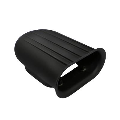 Black Aluminum Hilborn Style Carburetor Wide Polished Fin Air Cleaner Hood Scoop