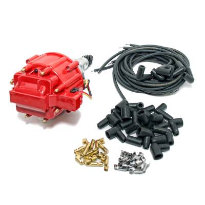 KMJ Performance Parts - Pontiac 389 400 421 428 455 HEI One Wire Distributor Red Cap & Moroso Wire Kit - Image 3