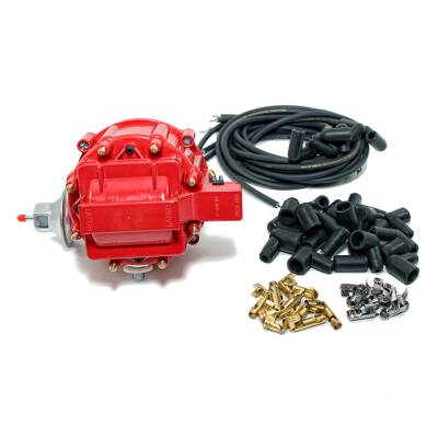 KMJ Performance Parts - Pontiac 389 400 421 428 455 HEI One Wire Distributor Red Cap & Moroso Wire Kit - Image 4